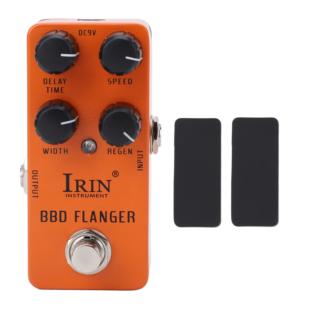 ในสต็อก Analog Flanger Pedal มินิแบบพกพาสําหรับกีตาร์ไฟฟ้าเบสพร้อม True Bypass DC9V