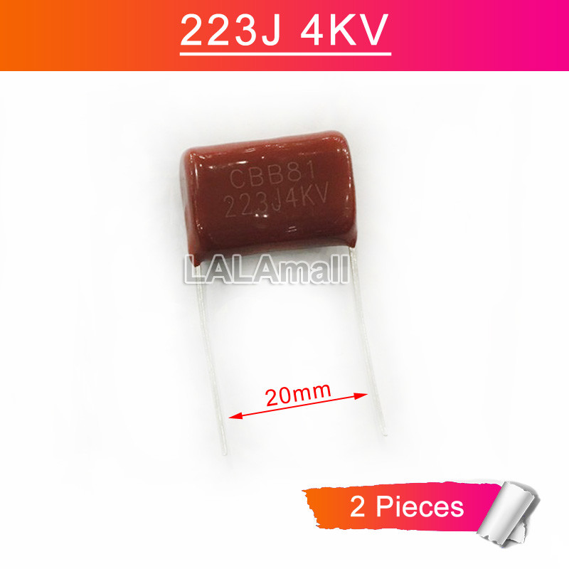 2pcs CBB 223J4KV Capacitor 223 223J 4000V 4KV 4KV223J Pitch 20 มม.CBB81 Metallized Film Capacitor ให