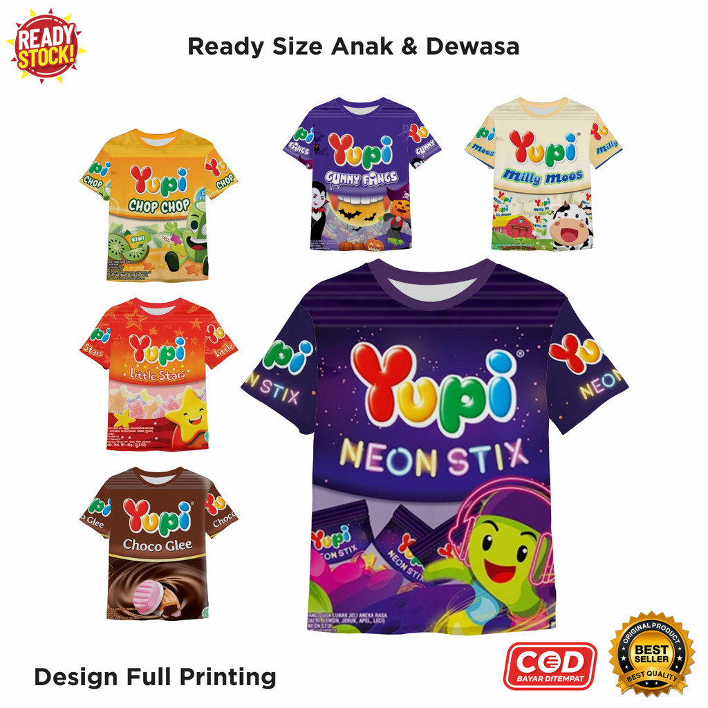 Yupi Candy Series Neon Stix Choco Glee Little Stars Chop Gummy Fangs Milly Moos พิมพ์เต็ม Cool | เสื