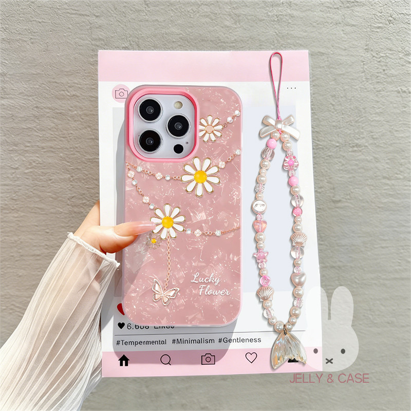 GANTUNGAN Jelly 2 In 1 Daisy ดอกไม้แขวนกรณี Redmi A7 Pro หมายเหตุ 14 4G 5G 15C 15 13X 13 14C 13C A5 