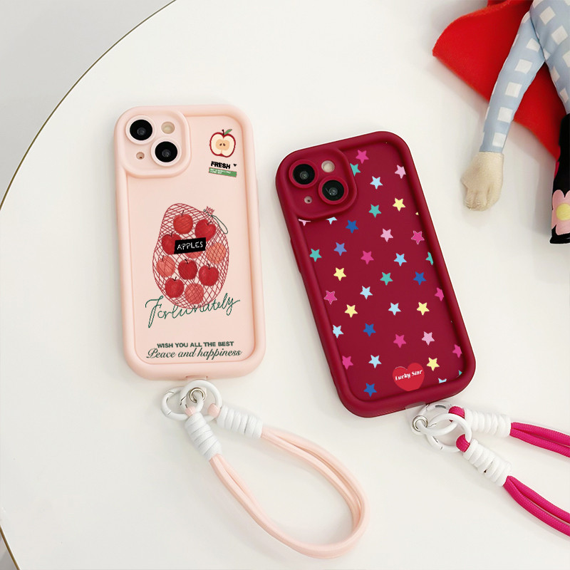 เคสสำหรับ VIVO Y21 Y21s Y21T Y21E Y21A Y21G Y22s Y22 Y33T Y33s เคสโทรศัพท์ถุงแอปเปิ้ลหนึ่งถุงดาวซิลิโคนสายคล้องกันกระแทก ราคา ถูกที่สุด ดีลบีเคเค แกลเลอรีภาพที่ 5