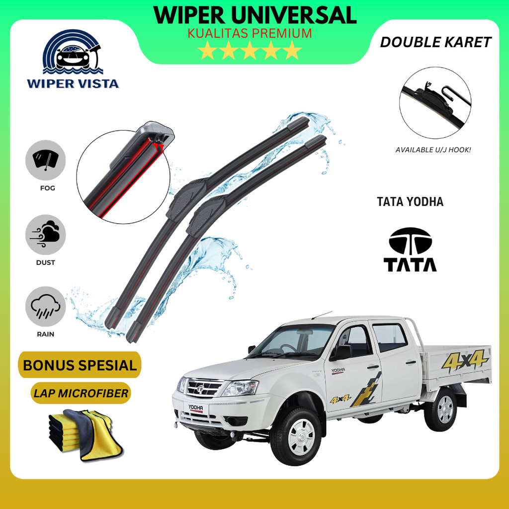 Tata Yoha Dual Car Windshield Wiper ฟรีผ้าไมโครไฟเบอร์