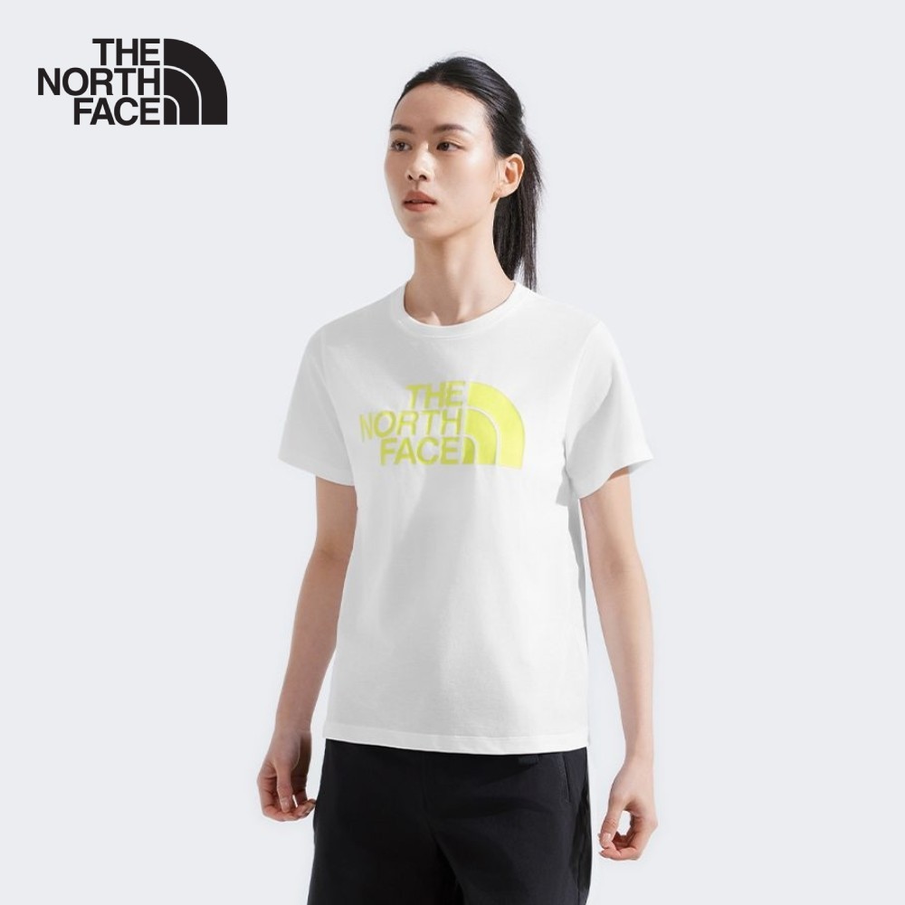 THE NORTH FACE WOMEN FOUNDATION LOGO S/S TEE - ดูตารางไซซ์ ASIA(AP)/TNF WHITE เสื้อยืดผู้หญิง