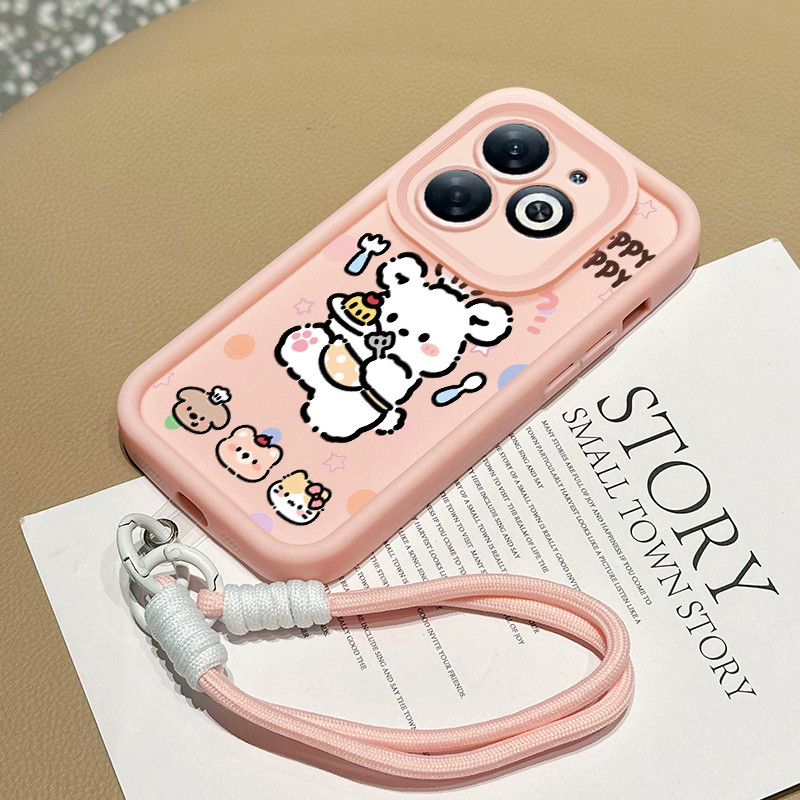 เคสสำหรับ Infinix Smart 8 Smart 8 Plus Smart 8 Pro Smart 8 HD Tecno Pop 8 Spark Go 2024 Spark 20 เคสโทรศัพท์สายคล้อง