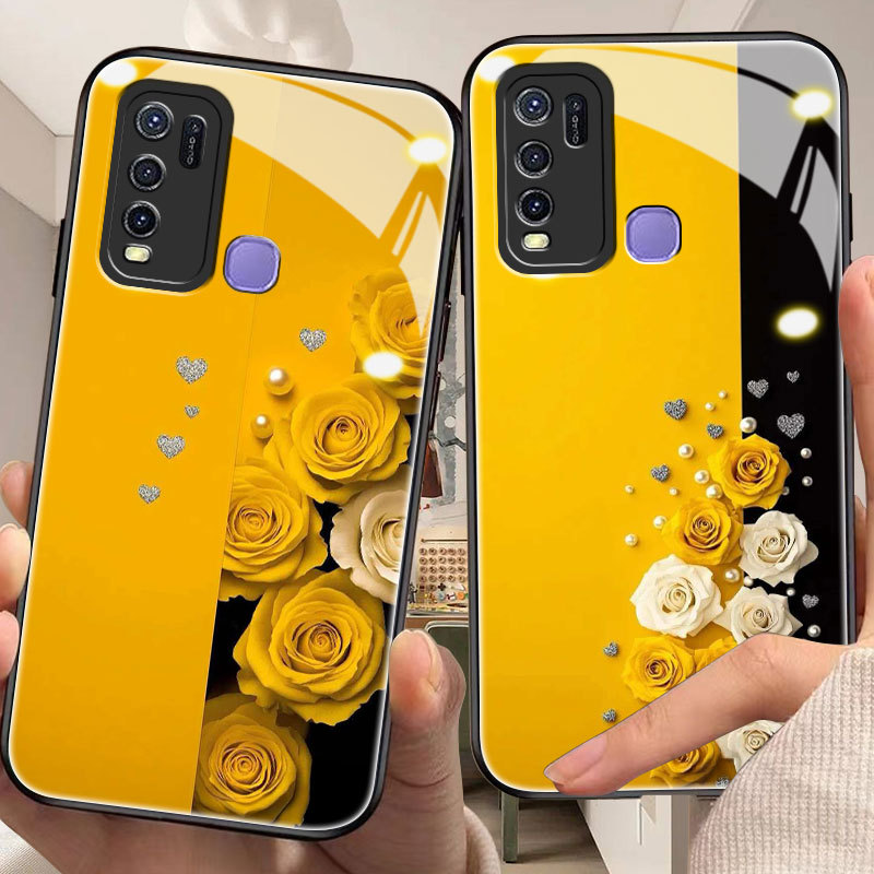 Flower Casing for vivo Y30/i,y31,y33/s/t,y35,y36,y39,y50,y51/a,y55,y66,y67,y72,y76/y76/y77,y10,y2,y7