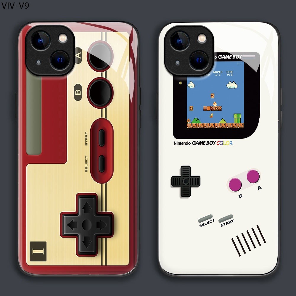 เคส For VIVO V23 V23E V21 V20 V19 V15 V11i V9 SE Pro 4G 5G เคสโทรศัพท์ เคสมือถือ เคสวีโว่ เคสแข็ง Phone Glass Case BLK