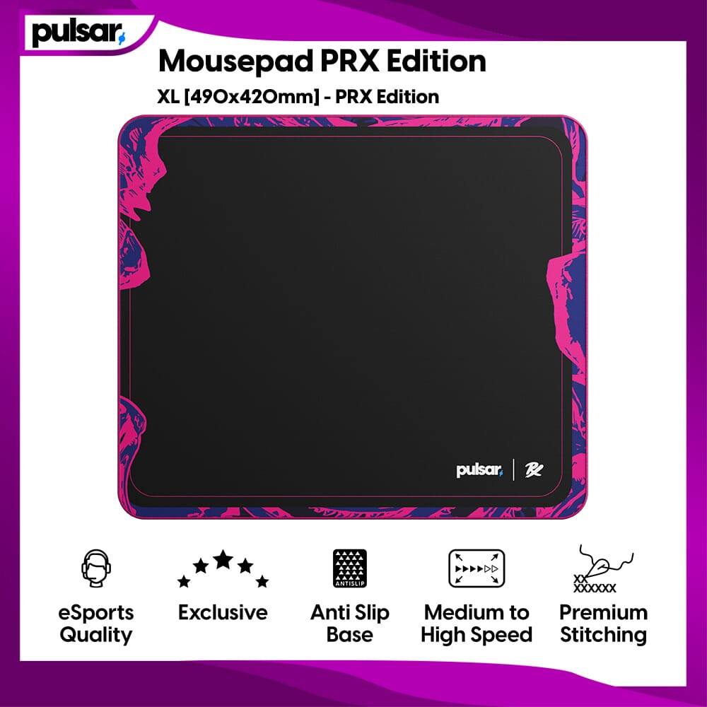 Pulsar Gaming Mousepad PRX Edition Size XL [490x420mm] PRX Edition Professional Anti Slip Esports De