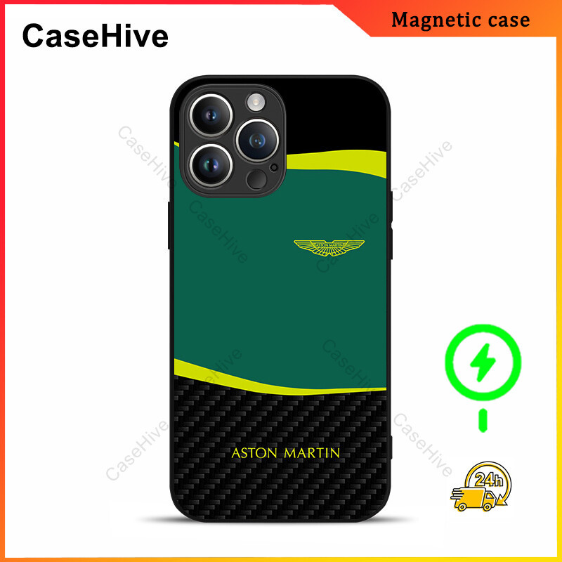 Aston Martin AMR22 เคสโทรศัพท์ตับสําหรับ iPhone 17 Pro Max / iPhone 16 Pro Max / 15 Pro Max / 13 / S