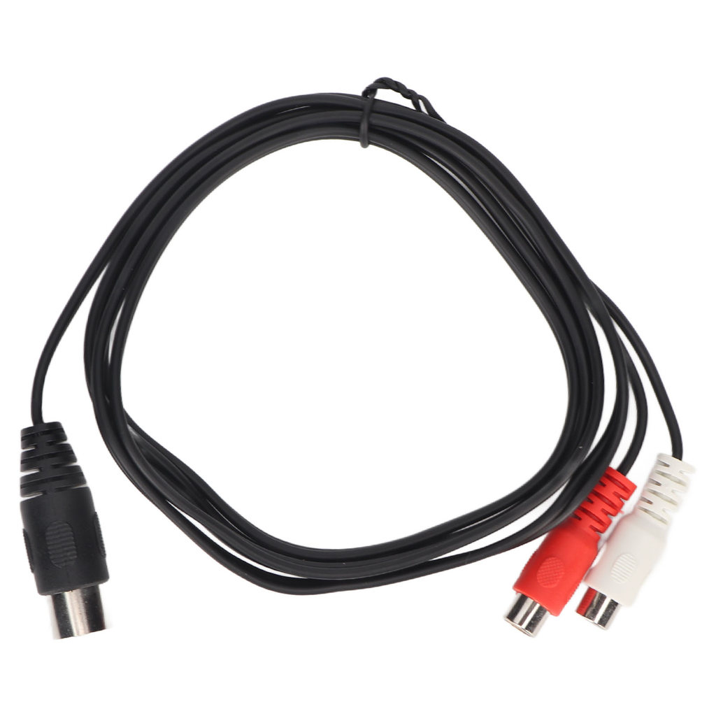 [Rococo1-TH] 8 Pin Din to 2 RCA Adapter Cable ชายหญิงสําหรับอุปกรณ์เครื่องดนตรีเสียง 4.9ft 1.5m/