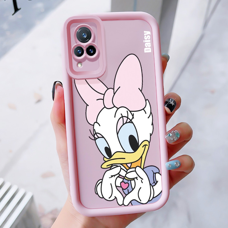 เคสสำหรับ VIVO V21 4G V21 5G เคสโทรศัพท์เป็ดน่ารักสามสีซิลิโคนกันกระแทก