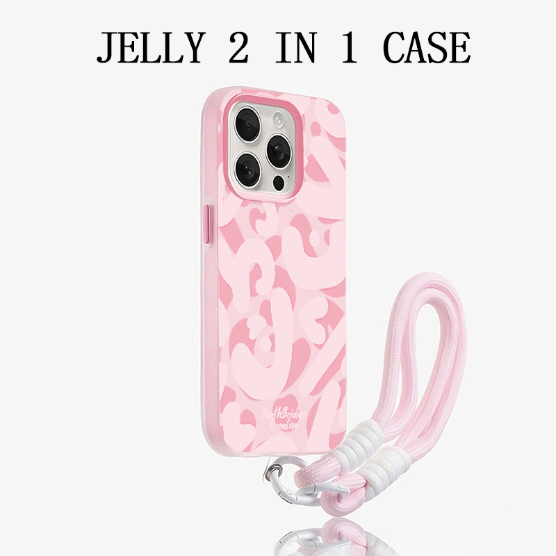 MERAH Premiumjelly สี 2 In 1 Graffiti สไตล์สีชมพูกรณี Infinix Hot 60I Pro Plus สมาร์ท 10 9 Pro Plus 