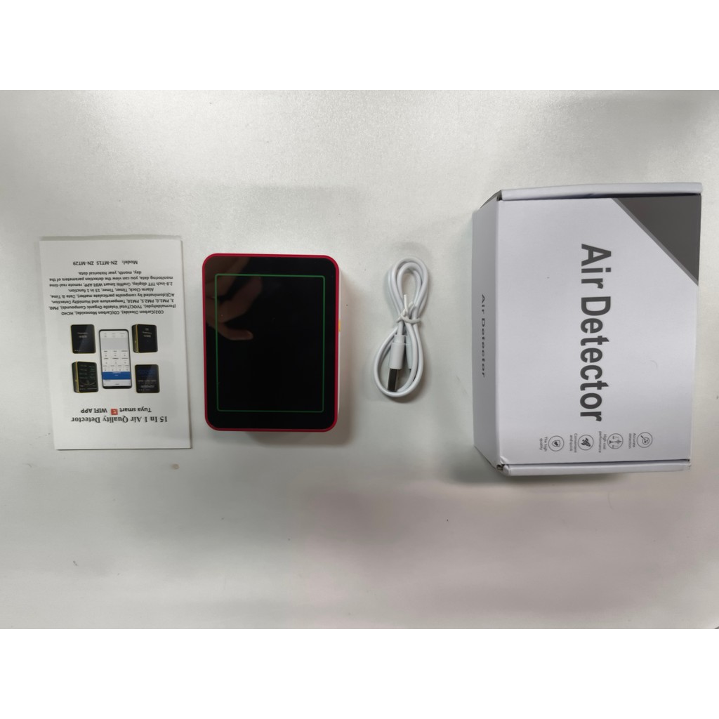 Taomaoth 15-in-1 Air Quality Monitor เครื่องทดสอบอัจฉริยะพร้อม CO/CO2/HCHO/TVOC/AQI/PM0.3/PM1.0/PM2.