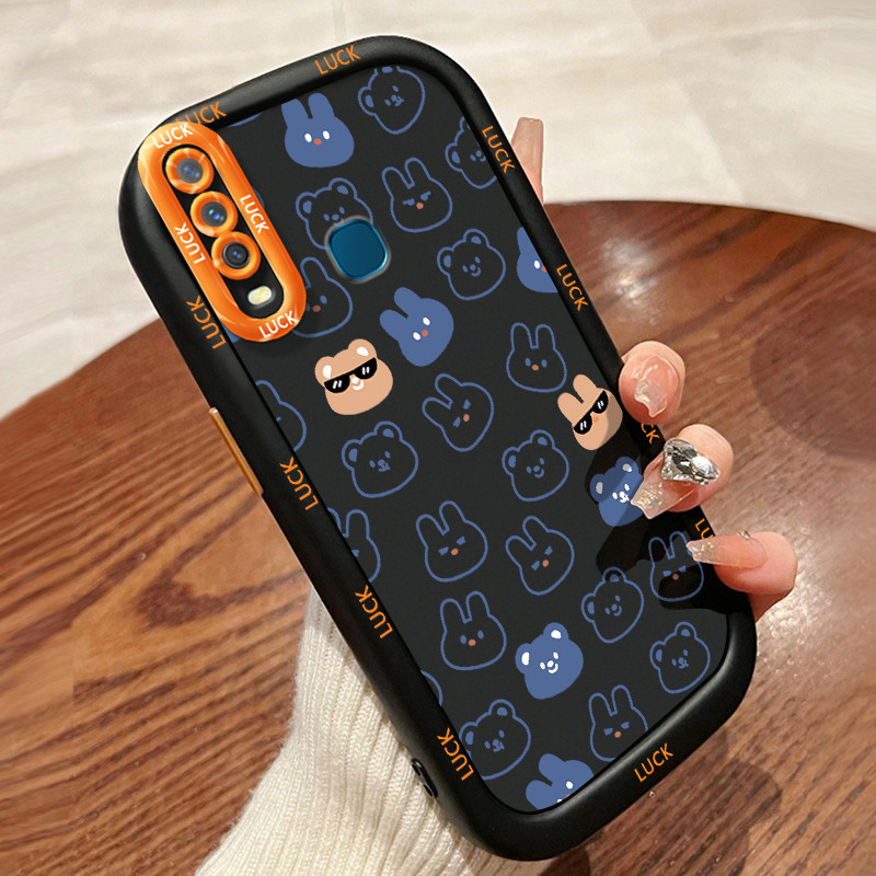 เคสสำหรับ VIVO Y12 Y15 Y17 Y11 2019 Y12i Y3 Y3s 2020 เคสโทรศัพท์หมีกระต่ายซิลิโคนกันกระแทก