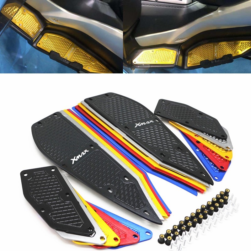 XMAX300 XMAX250 Foot Rests Footpad Kit ด้านหน้าและด้านหลังสําหรับ Yamaha Xmax250 Xmax300 2017-2020 F