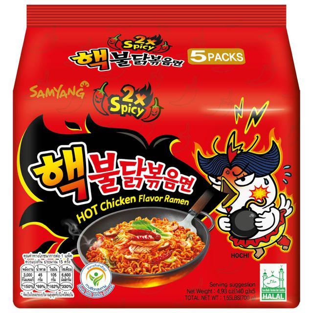 🔥 ซัมยังราเม็งกึ่งสำเร็จรูปแบบแห้งรสไก่สูตรเผ็ดมาก 140กรัม แพค 5 💰 Samyang Extreme Hot Chicken Ramen