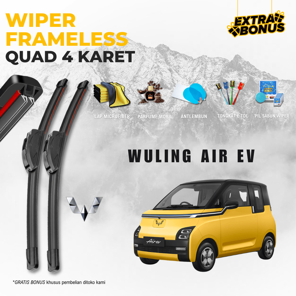 Wuling Air Ev Quad ที่ปัดน้ําฝนกระจกรถยนต์ฟรี 5 โบนัส