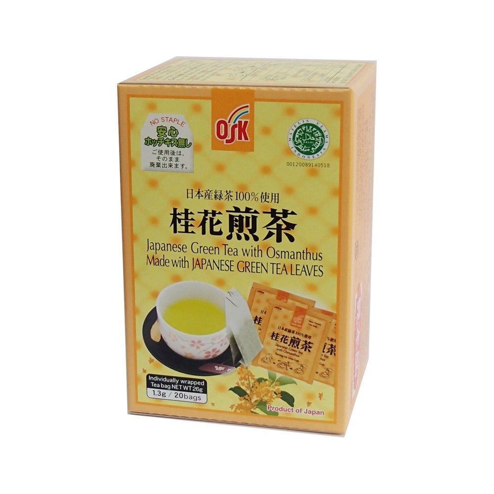 🐙 โอเอสเค ชาเขียวญี่ปุ่นดอกหอมหมื่นลี้ 20 ซอง 🐟 OSK JAPANESE TEA WITH OSMANTHUS 20 🐞   🐒