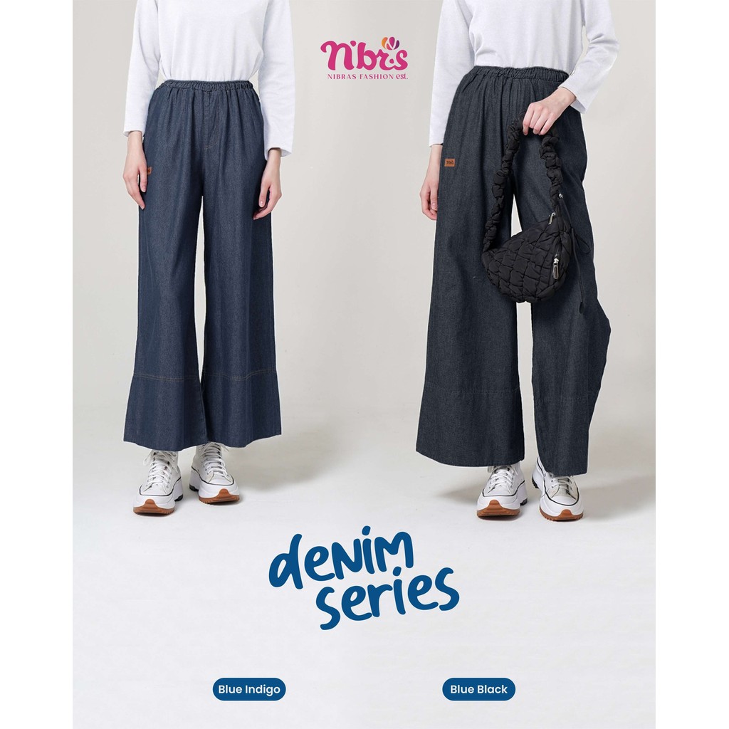 กางเกงสตรี Nbrs My Street Blue 001 ผ้ายีนส์ผิดผ้าหนึ่งประเภททําจากใยฝ้ายและดิลจิเอทด้วยลักษณะทนทาน ว
