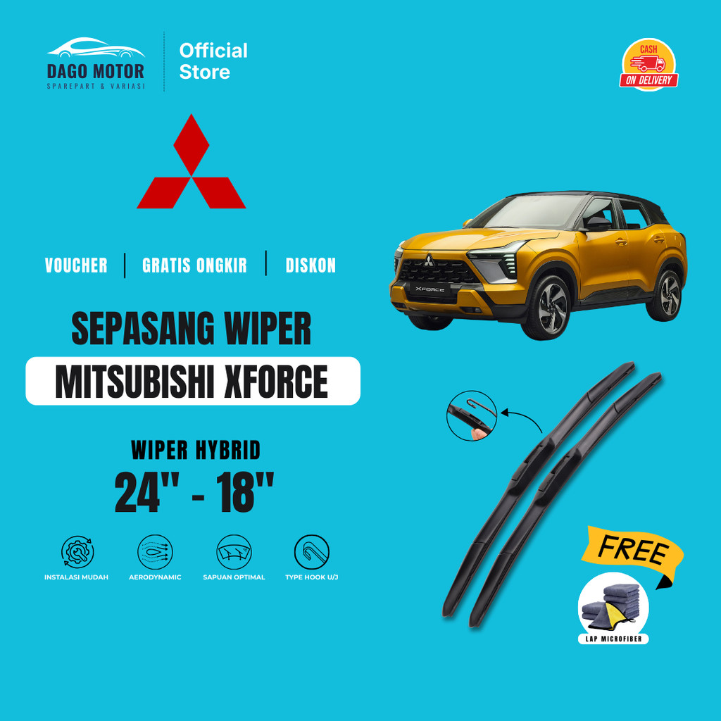 Mitsubishi XForce Hybrid ที่ปัดน้ําฝนกระจกรถยนต์ฟรีผ้าไมโครไฟเบอร์