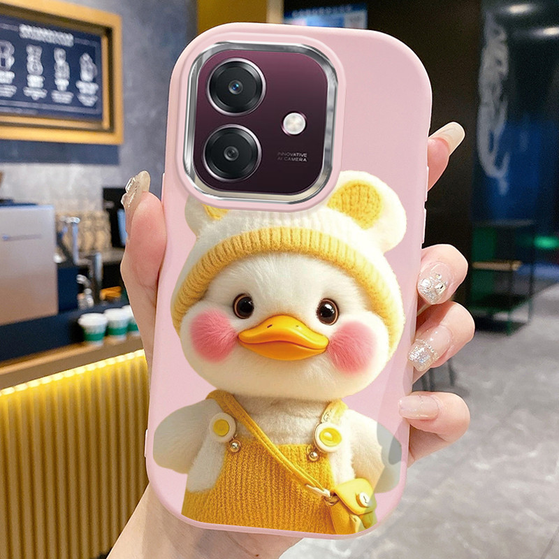 เคสสำหรับ OPPO A3 2024 A3 5G A3X 4G A3X 5G A3 Pro 5G เคสโทรศัพท์เป็ดน่ารักกันกระแทกกลมและอ้วน