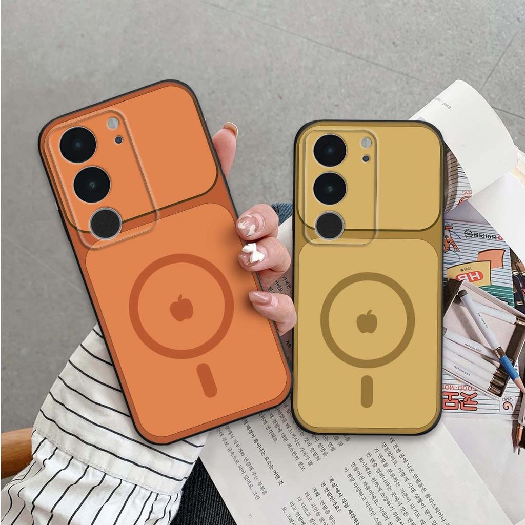 เคส Vivo V29 / V29E พร้อมฝาหลังวงแหวนชาร์จ apple พิมพ์หรูหรา