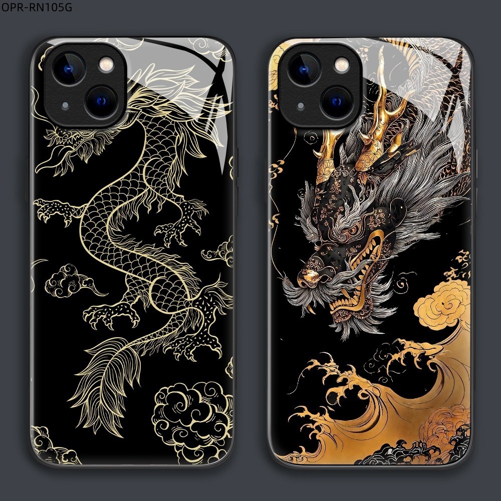 เคส For OPPO Reno 14F 13F 13 12 12F 11 11F 10 Pro 4G 5G เคสโทรศัพท์ เคสมือถือ เคสออปโป้ เคสแข็ง Phone Glass Case BLK