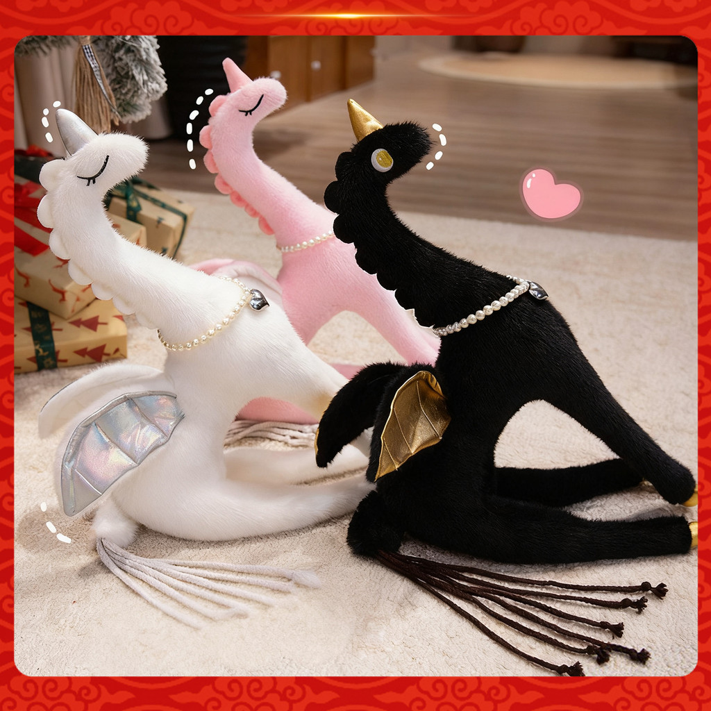 SNY-Pegasus ตุ๊กตาตุ๊กตา 50 ซม./70 ซม.ตุ๊กตาสัตว์สําหรับสาวแฟนตาซีปีก Faux Pearl สร้อยคอน่ารัก Plush
