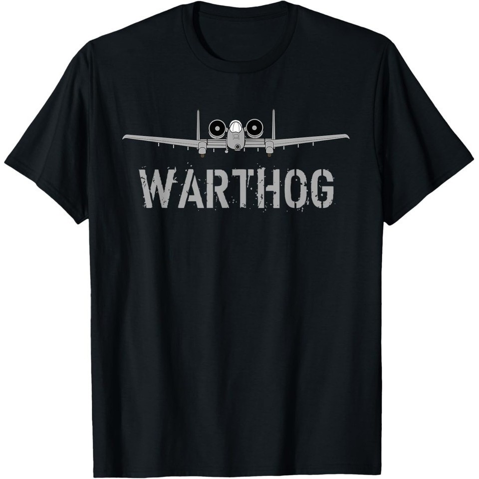 A-10 Warthog - Attack Jet A-10 Thunderbolt เสื้อยืดสีดํา Unisex