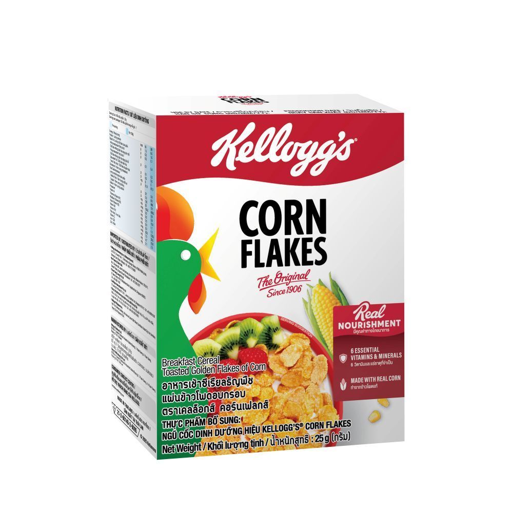 🍨 เคลล็อกส์คอร์นเฟลกส์ 25ก. ☕ KELLOGG S CORN FLAKES CEREAL 25G. 🍮 อาหารแห้งและเครื่องปรุง 🍰 DRIED FO