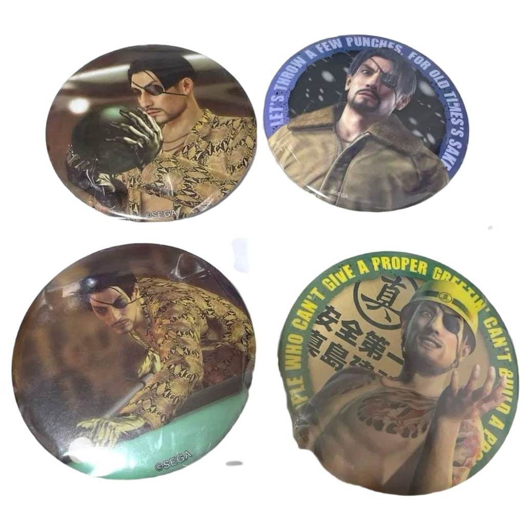 【Direct from Japan】Yakuza Goro Majima Can Badge ชุด 4 ชิ้น【Japan Exclusive】