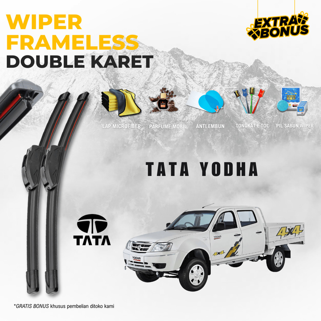 Tata Yoha ที่ปัดน้ําฝนกระจกรถยนต์คู่ฟรี 5 โบนัส