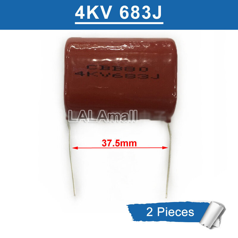 2pcs CBB80 4KV683J 4000V 683J 4KV CBB 683J4KV ตัวเก็บประจุฟิล์มโพรพิลีน Pitch 37.5 มม.