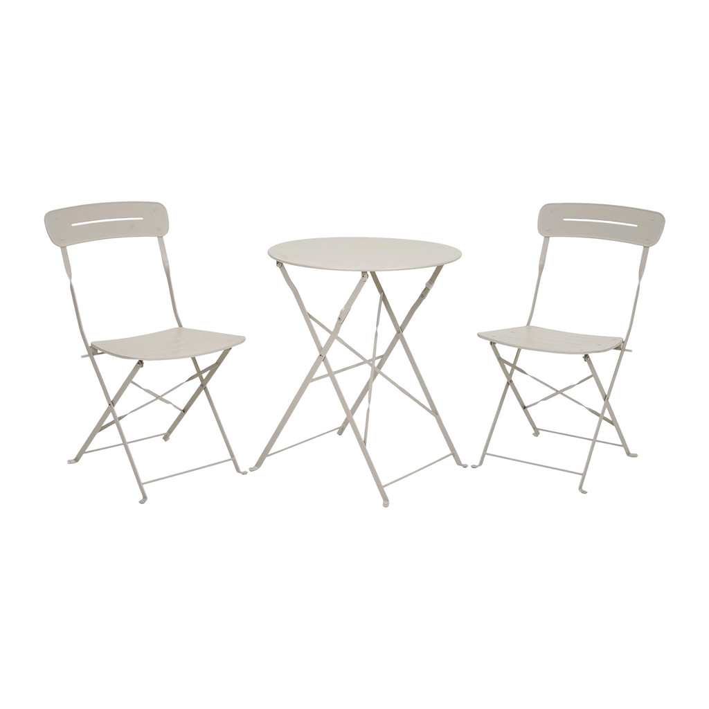 ชุดโต๊ะเก้าอี้สนาม FONTE รุ่น FT-40001 (ชุด 3 ชิ้น) สีขาว