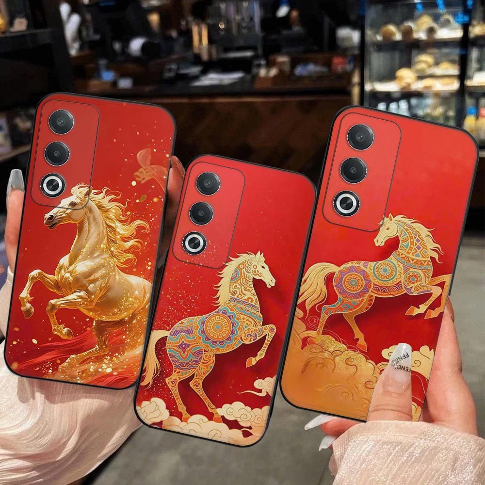เคส Oppo A80 พิมพ์ลาย Lucky Horse - เคส TPU กันกระแทก
