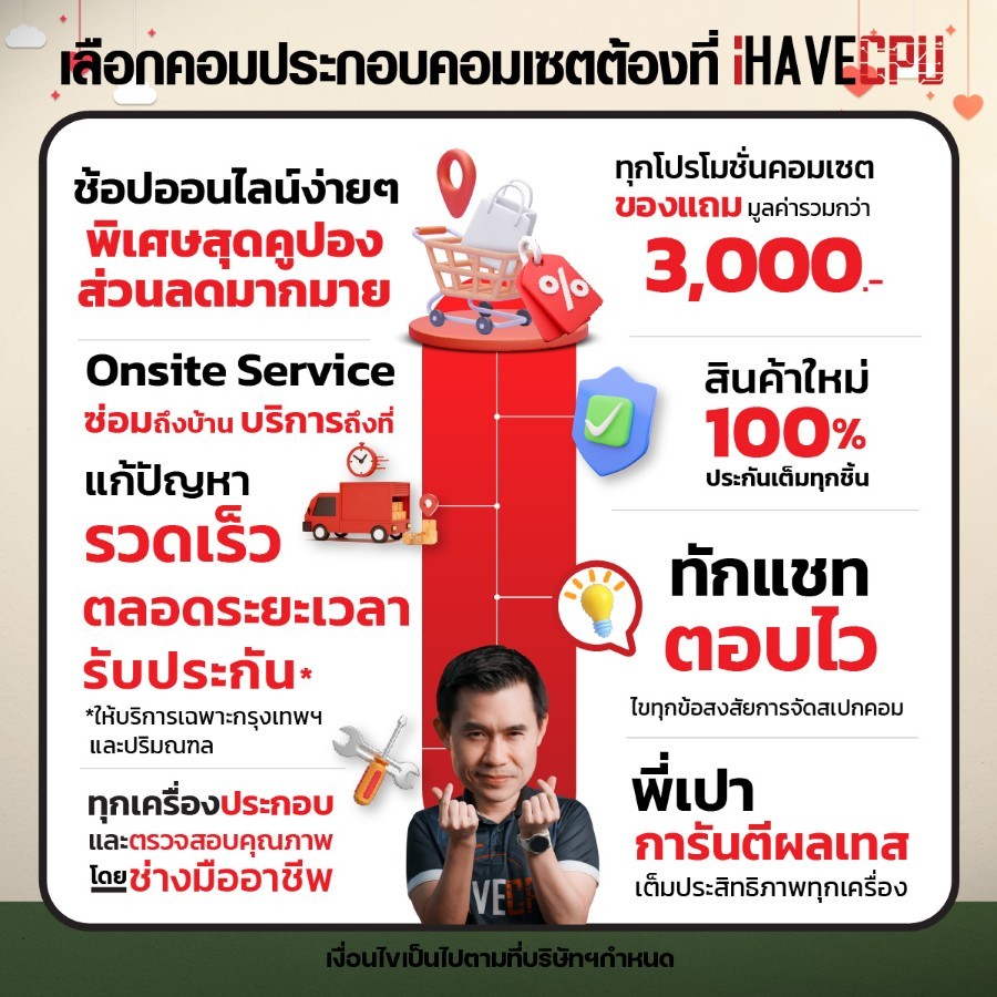 คอมประกอบ (comset) iHAVECPU FEB26D4-010 INTEL I5-12400F/RX 6500 XT 4GB/H610M/16GB DDR4 3200MHz (SKU-260143013) - รูปที่ 2