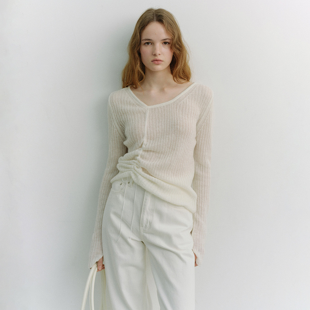 [Dundst] เสื้อถัก 2-Way Shirring_UDSW6A204