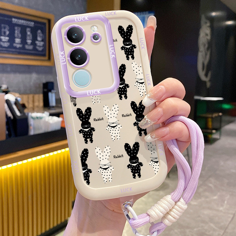 VIVO V29 5G V29E 5G V29 Pro 5G Case กระต่ายสร้างสรรค์พร้อมเชือกเส้นเล็ก