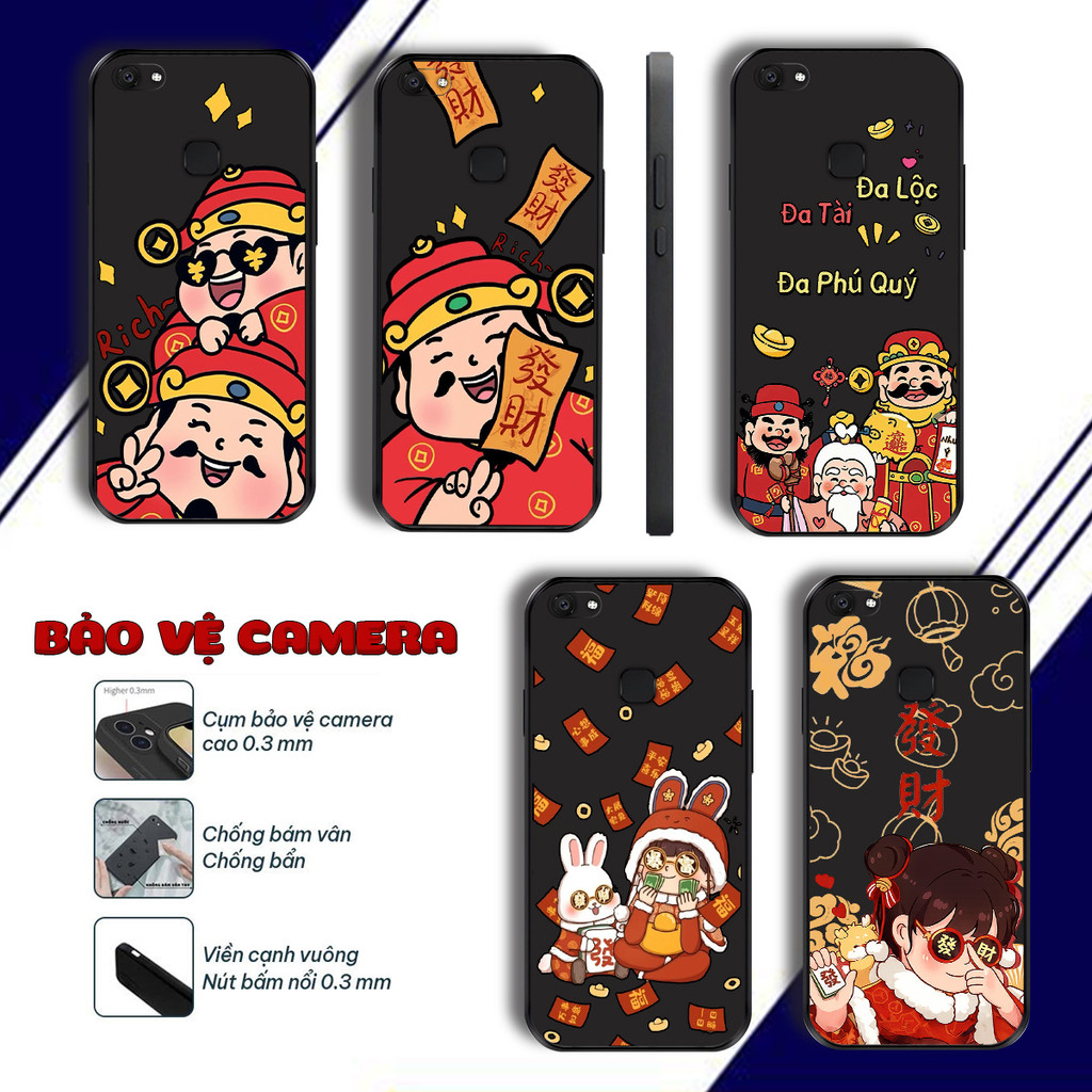 Vivo V7, V7 Plus, V7+, Y75, V9, Y85 เคสยืดหยุ่นสําหรับเทพเจ้าแห่งโชคลาภ