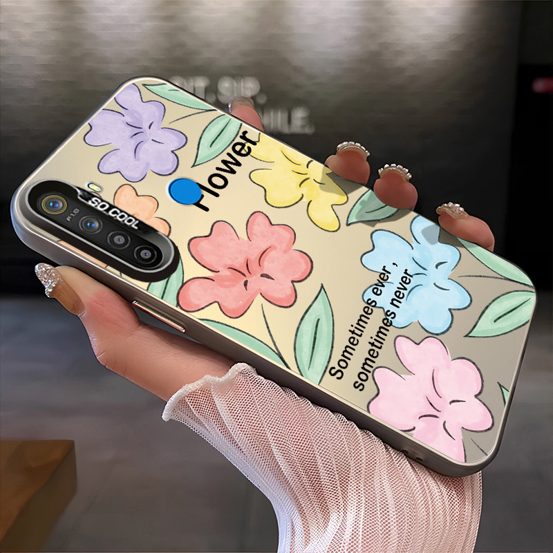 เคสสำหรับ Realme 5 5i 5s 6i C3 C3i เคสโทรศัพท์แบบใหม่ดอกไม้กันกระแทก