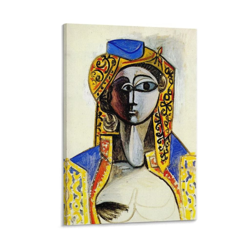 Jacqueline ในเครื่องแต่งกายโดย Pablo Picasso งานศิลปะโปสเตอร์พิมพ์ผ้าใบโปสเตอร์ Wall Paint Art โปสเต