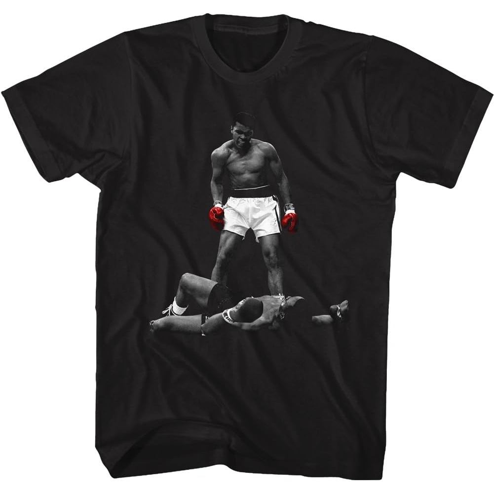 เสื้อยืดผ้าฝ้ายผู้ชาย Muhammad Ali Whabam Black Adult T-Shirt Tee
