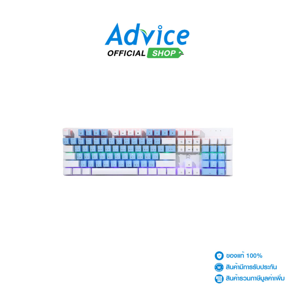 OKER KEYBOARD K458 WHITE BLUE (BLUE SWITCH) - A0151967