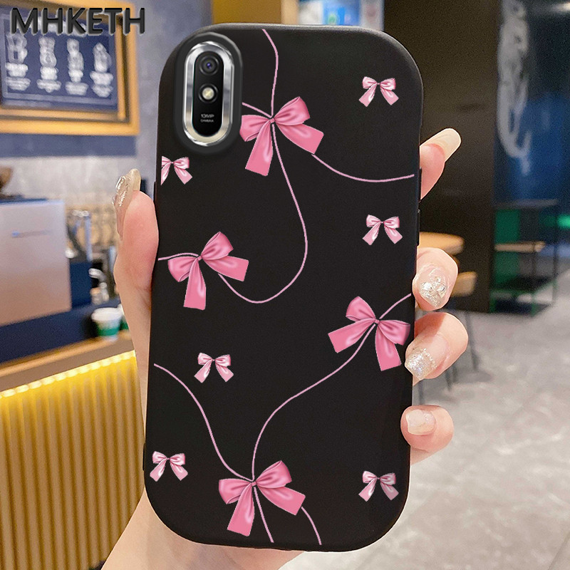 MHKETH เคสสำหรับ Xiaomi Redmi 9A 9I เคสโทรศัพท์มือถือสำหรับผู้หญิงลายโบว์สั่งทำพิเศษ