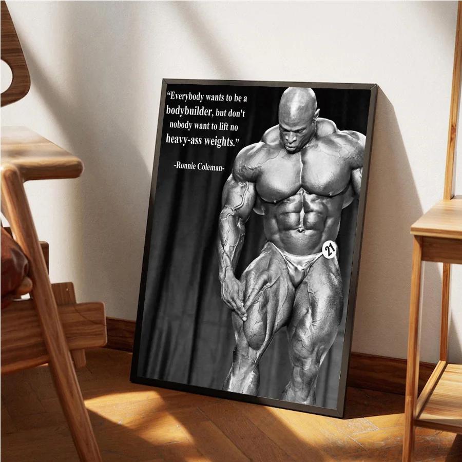 โปสเตอร์พิมพ์ Arnnold Schwarzenegger และ Ronnie Coleman - Bodybuilder Wall Art สําหรับตกแต่งบ้าน XS2