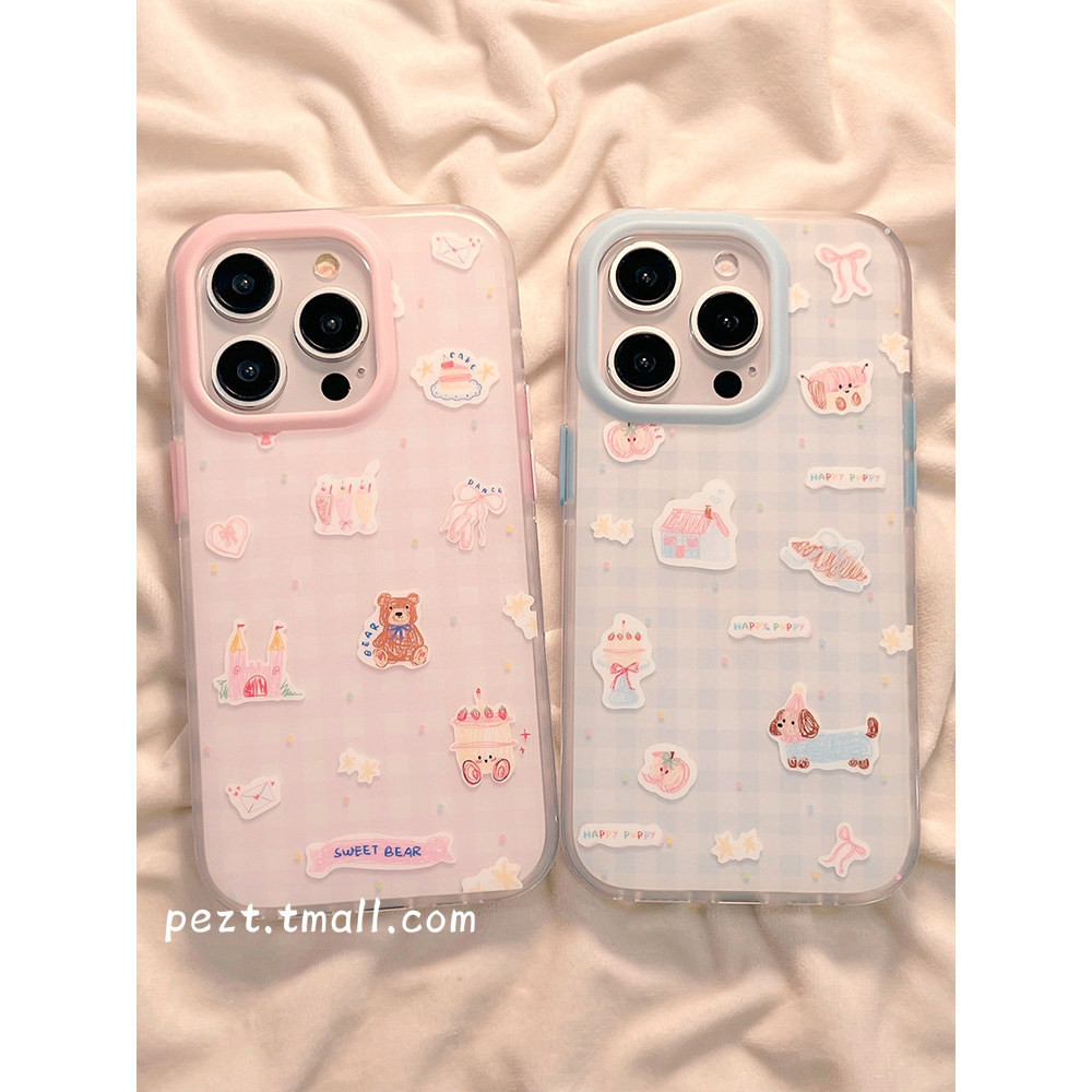 Dot Cake Girl ปลอกสุนัขลายสก๊อต Hp Vivo Y05 V70 Fe V60 Lite Y29 5G Y19S Pro Y03T Z10R V40 V50 Y17S Y