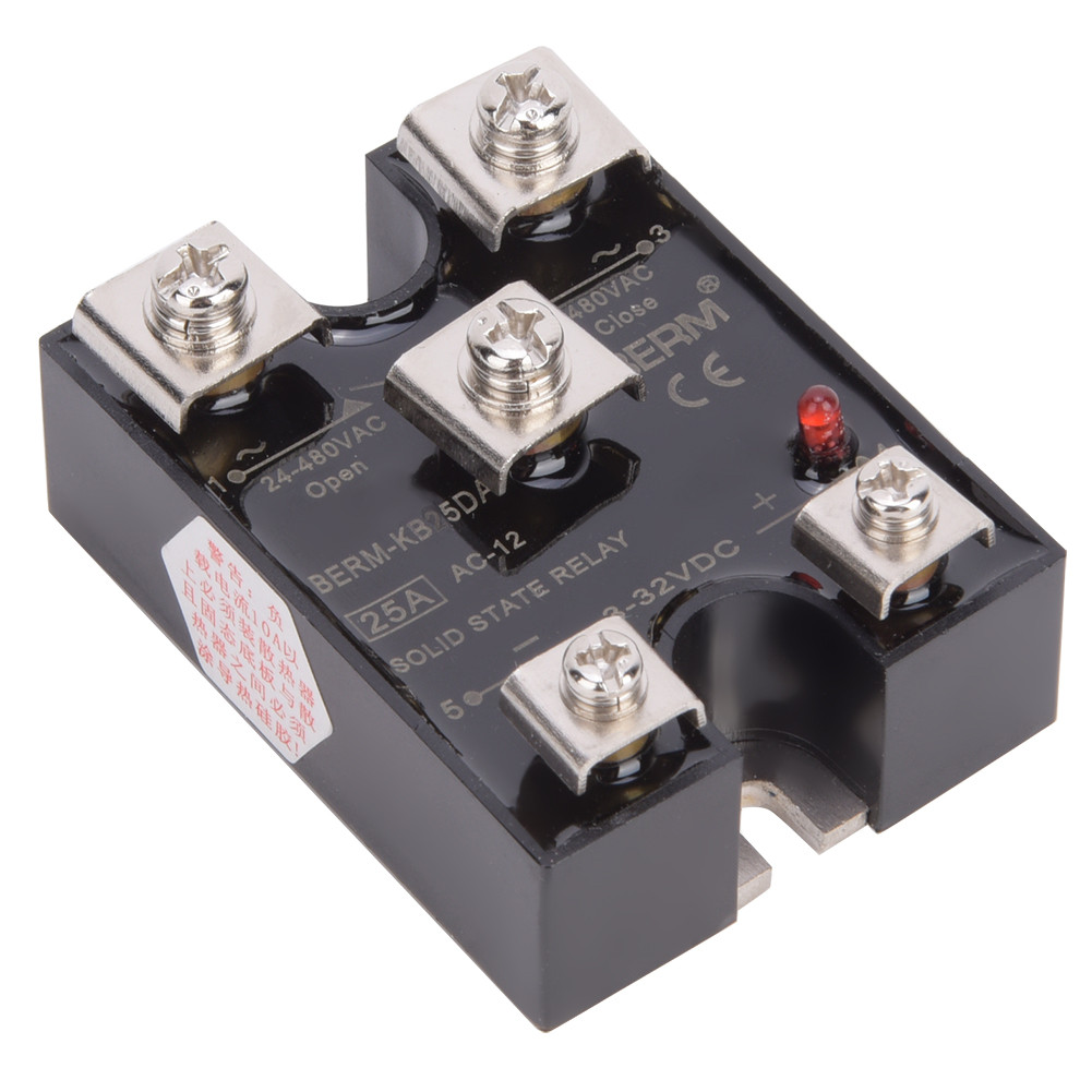 [Mmoo] BERM KB25DA Solid State Relay 25A เฟสเดียว 1NO1NC DC ควบคุม AC