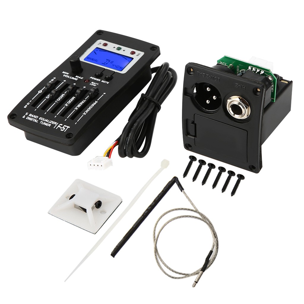 ในสต็อก F-5T Pickup Guitar Pick Up Kit Equalizer Digital Tuner, Up,ไฟฟ้าสําหรับอะคูสติก