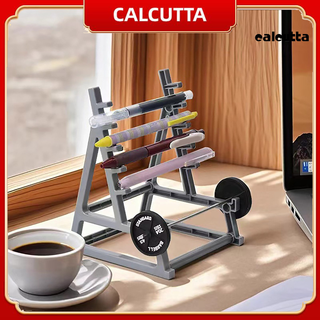 [cal]Barbell Rack ที่ใส่ปากกา Small Squat Rack ปากกา Organizer พร้อม Barbell Mini Squat Rack โต๊ะเคร
