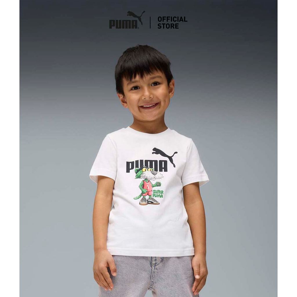 PUMA Kids Super PUMA Graphic Tee Kids สีขาว - 69079802