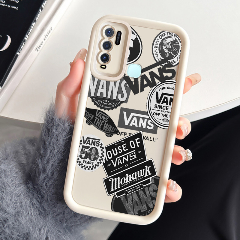 เคสสำหรับ VIVO Y50 Y30 Y30i เคสโทรศัพท์แบรนด์อินเทรนด์สามสีซิลิโคนกันกระแทก